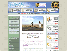 Tablet Screenshot of affordableweddingbands.com
